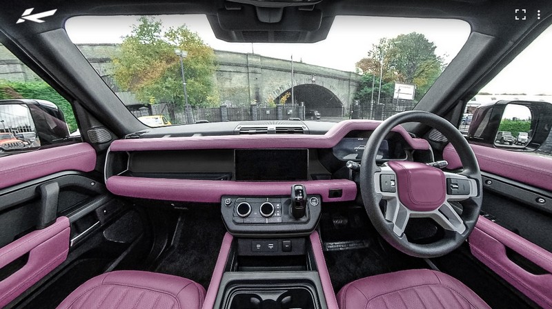 Project Kahn 7 Seats Comfort Leather Interior 360° - Volcanic Pink Tour for 2020+ Defender 110 - Image 3