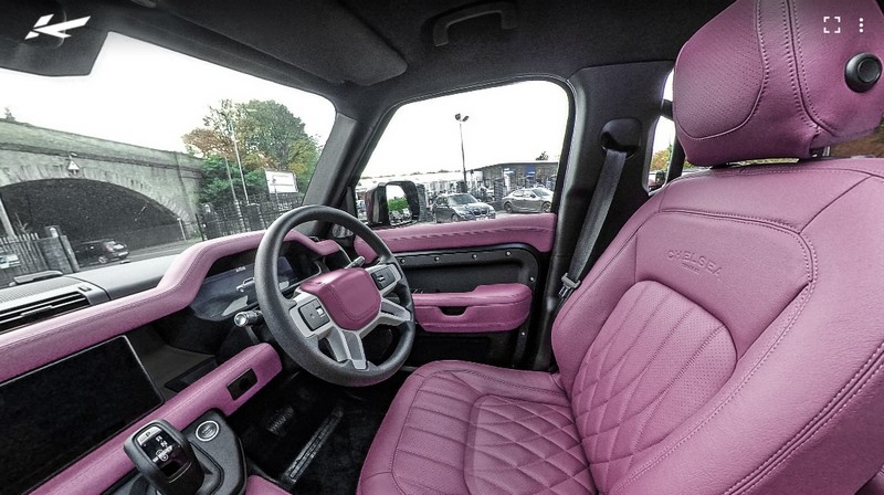 Project Kahn 7 Seats Comfort Leather Interior 360° - Volcanic Pink Tour for 2020+ Defender 110 - Image 2