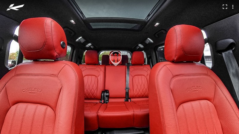 Project Kahn 7 Seats Comfort Leather Interior 360° Tour - Volcanic Red for 2020+ Defender 110