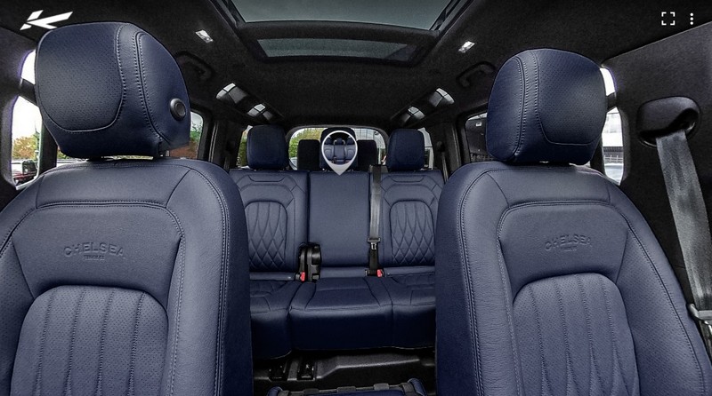 Project Kahn 7 Seats Comfort Leather Interior 360° - Volcanic Blue Tour for 2020+ Defender 110