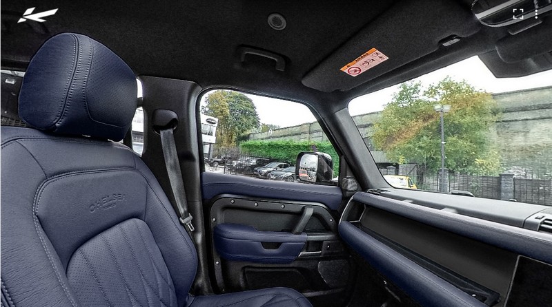 Project Kahn 7 Seats Comfort Leather Interior 360° - Volcanic Blue Tour for 2020+ Defender 110 - Image 4