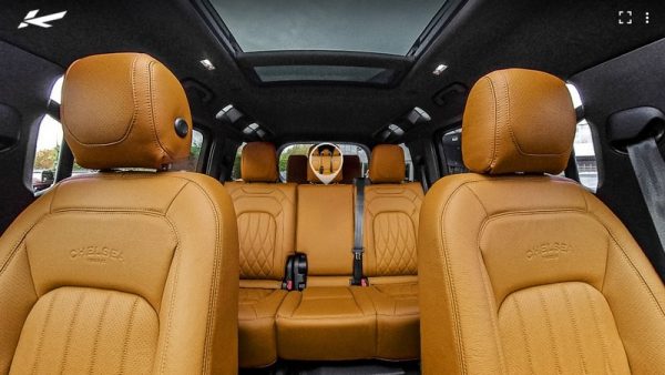 Project Kahn 7 Seats Comfort Leather Interior 360° - Volcanic Yellow Tour for 2020+ Defender 110