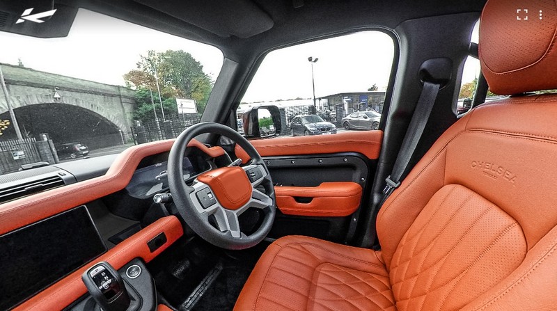 Project Khan 7 Seats Comfort Leather Interior 360° Tour - Volcanic Orange for 2020+ Defender 110 - Image 2