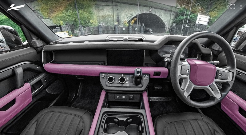 Project Kahn Environment 3: Middle & Lower Interior 360° Tour - Volcanic Pink for 2020+ Defender 110