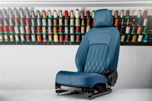 Project Kahn Comfort Leather Interior Volcanic Blue - Designo Design for 2020+ Defender 130 - Image 2