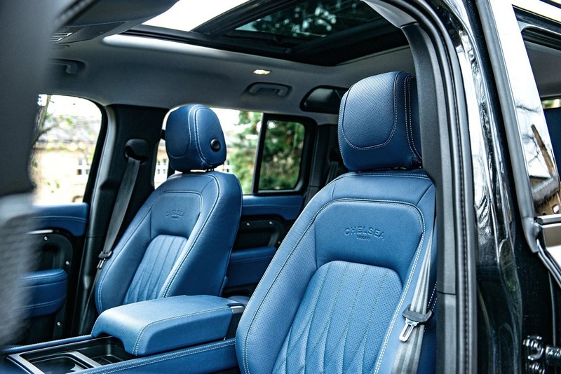 Project Kahn Comfort Leather Interior Volcanic Blue - Designo Design for 2020+ Defender 130 - Image 9