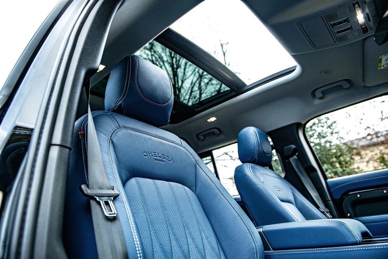 Project Kahn Comfort Leather Interior Volcanic Blue - Designo Design for 2020+ Defender 130 - Image 8