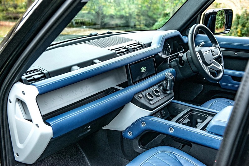 Project Kahn Comfort Leather Interior Volcanic Blue - Designo Design for 2020+ Defender 130 - Image 7