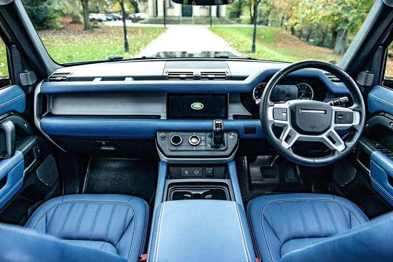 Project Kahn Comfort Leather Interior Volcanic Blue - Designo Design for 2020+ Defender 130 - Image 13