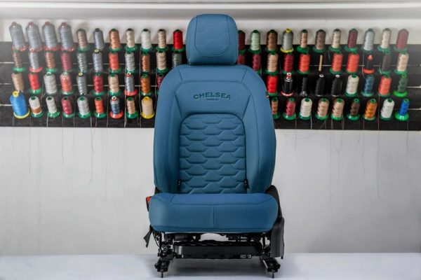 Project Kahn Comfort Leather Interior - Volcanic Blue for 2020+ Defender 90