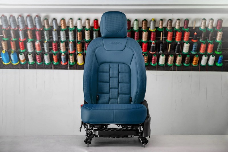 Project Kahn Comfort Leather Interior - Volcanic Blue for 2020+ Defender 90