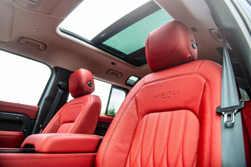 Project Kahn Comfort Leather Interior Volcanic Red - Designo Design for 2020+ Defender 130 - Image 13