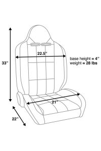 Baja RS Black Vinyl/Cloth Reclining Suspension Seat - Image 2