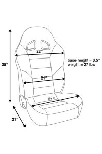 Baja XRS Black Vinyl/Black HD Vinyl Reclining Suspension Seat - Image 2