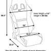 Corbeau A4 Black Leather Reclining Racing Seat - Image 2