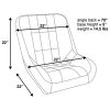 Corbeau Baja Low Back Black Vinyl/Cloth Fixed Back Suspension Seat - Image 3