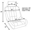 Corbeau Baja Low Back Black Vinyl/Cloth Fixed Back Suspension Seat - Image 2