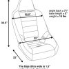Corbeau Baja Ultra Black Vinyl/Cloth Fixed Back Suspension Seat - Image 2