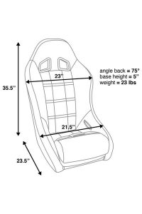 Corbeau Baja XP Black Vinyl/Cloth Suspension Seat - Image 2