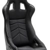 Corbeau DFX Black Carbon Vinyl/Cloth Black Piping - Fixed Back Racing Seat