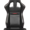 Corbeau Evolution X Black Vinyl/Carbon Red Stitch - Fixed Back Racing Seat - Image 4