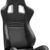 Corbeau Evolution X Black Vinyl/Carbon Red Stitch - Fixed Back Racing Seat - Image 3