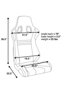 Corbeau Evolution X Pink Vinyl/White Tab (Pair of Seats) Fixed Back Racing Seat - Image 2