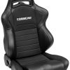 Corbeau LG1 Black Vinyl/Cloth - Reclining Seat