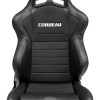 Corbeau LG1 Black Vinyl/Cloth - Reclining Seat - Image 4