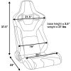 Corbeau RRS Black Vinyl Diamond/White Stitch - Reclining Seat - Image 2