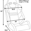 Corbeau SXS Pro Black/Silver Carbon Fiber Vinyl - Side-By-Side Seat - Image 2