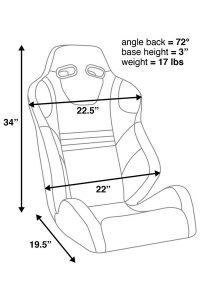 Corbeau SXS Pro Black/Silver Carbon Fiber Vinyl - Side-By-Side Seat - Image 2