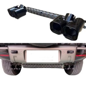 Land Rover Defender Black Square Exhaust Pipe with Grille for 2020+ Defender 90/110 - Image 3