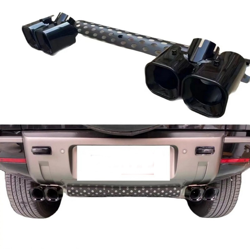 Land Rover Defender Black Square Exhaust Pipe with Grille for 2020+ Defender 90/110 - Image 3