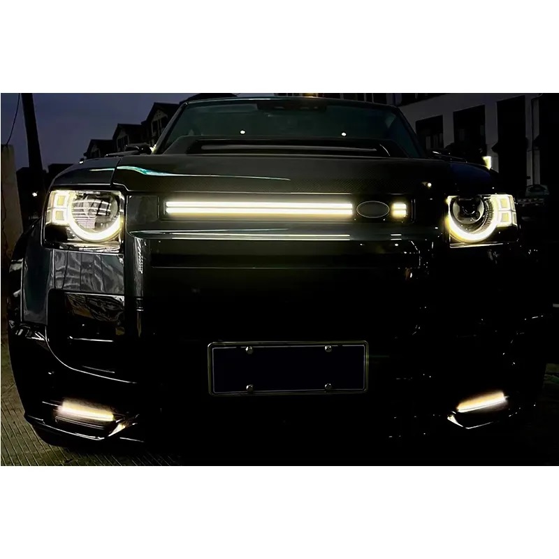 Land Rover Defender Front Bumber Grille with LED Lights for 2020+ Defender 90/110 - Image 4