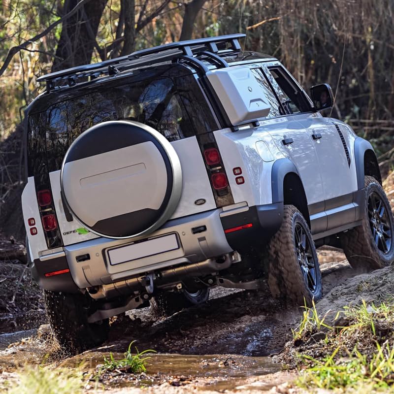 Land Rover Defender Silver Spare Tire Cover Stainless Steel Outer Ring for 2020+ Defender 110/90 - Image 5