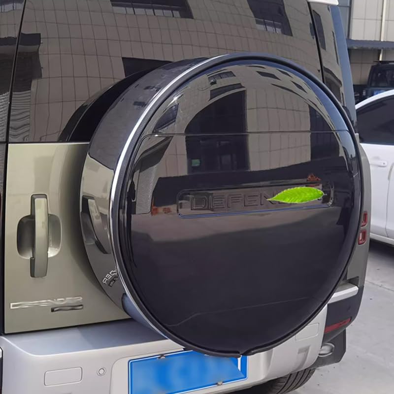 Land Rover Defender Silver Spare Tire Cover Stainless Steel Outer Ring for 2020+ Defender 110/90 - Image 4