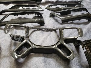 10-pc Carbon Fiber Interior Trim Kit for 20-23 Land Rover Defender 90/110/130 - Image 2