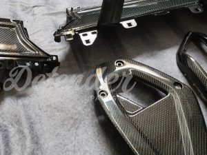 10-pc Carbon Fiber Interior Trim Kit for 20-23 Land Rover Defender 90/110/130 - Image 5