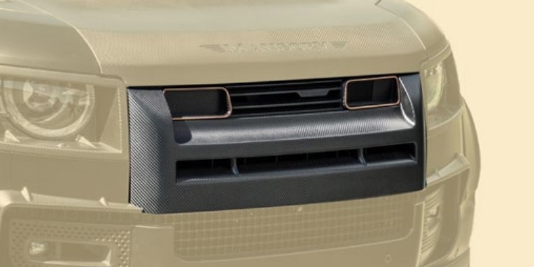 Mansory Front Grill Mask with Illuminated Logo for 2020+ Defender 110 - Image 2