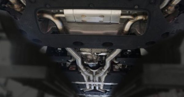 Sport Exhaust Muffler with down pipe for MANSORY Rear diffuser fits 2020+ Defender 110