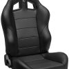 Baja XRS Black Vinyl/Black HD Vinyl Reclining Suspension Seat