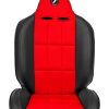Baja RS Black Vinyl/Red Cloth Reclining Suspension Seat - Image 3