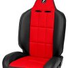 Baja RS Black Vinyl/Red Cloth Reclining Suspension Seat
