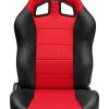 Baja XRS Black Vinyl/Red HD Vinyl Reclining Suspension Seat - Image 4