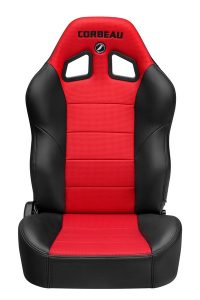 Baja XRS Black Vinyl/Red HD Vinyl Reclining Suspension Seat - Image 4