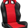 Baja XRS Black Vinyl/Red HD Vinyl Reclining Suspension Seat