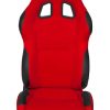 Corbeau A4 Red Cloth Reclining Racing Seat