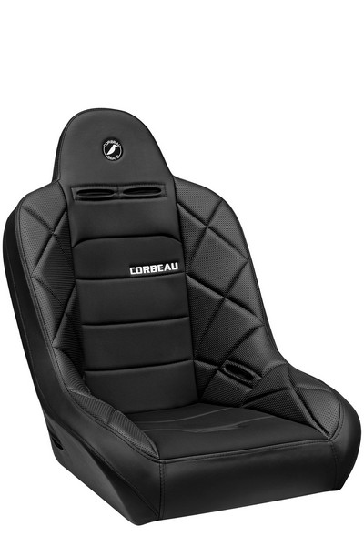 Corbeau Baja JP Black HD Vinyl/Cloth Fixed Back Suspension Seat