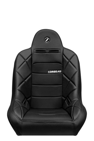 Corbeau Baja JP Black HD Vinyl/Cloth Fixed Back Suspension Seat - Image 2